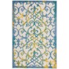 Nourison Aloha - Alh21 Ivory Blue Area Rug 2 ft. 8 X 4 ft. Rectangle