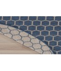 Nourison Reversible Indoor Outdoor Blue RVB01 8 ft. Round Rug