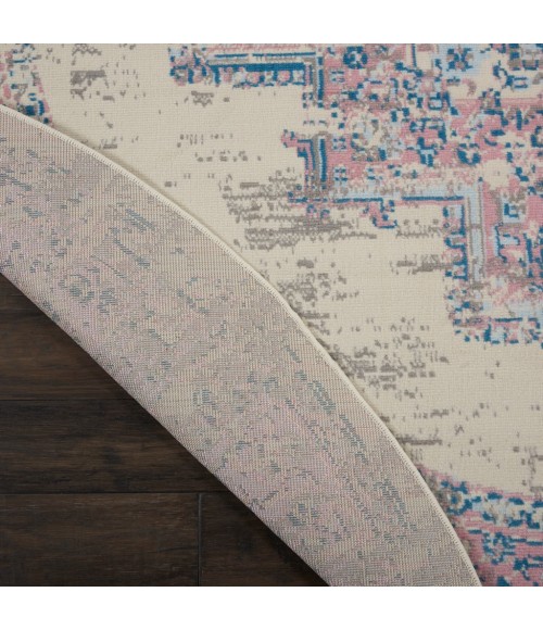 Nourison Grafix Round Area Rug GRF14-Ivory/Pink