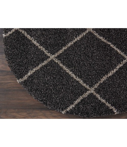 Nourison Brisbane Round Area Rug BRI03-Charcoal