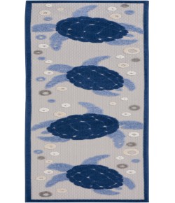 Nourison Home Aloha ALH27 Navy Blue 2 ft. X 6 ft. Area Rug