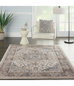 Nourison Quarry - Qua05 Ivory Grey Area Rug 6 ft. X 9 ft. Rectangle