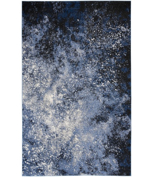 Nourison Passion Light Blue Black Rug PSN10 3 ft. 9 in. X 5 ft. 9 in. Rectangle - Rugs Town Nourison Passion Light Blue Black PSN10 3 ft. 9 in. X 5 ft. 9 in. Rectangle Rug