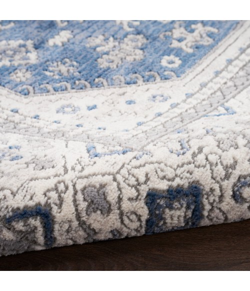 Nicole Curtis Series 4 Area Rug SR403 Grey/Navy