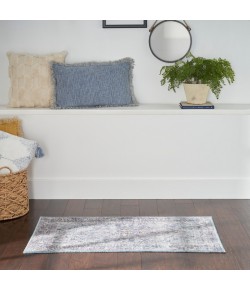 Nourison Home New Concept Washable - Sr104 Light Grey Blue Area Rug 2 ft. X 3 ft. 9 in. Rectangle