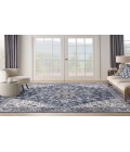 Nicole Curtis Machine Washable Series 1 Navy Ivory SR104 10 ft. X 14 ft. Rectangle Rug