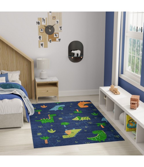 Nourison Home Imagination Navy Multicolor Rug IMA16 5 ft. X 7 ft. Rectangle - Rugs Town Nourison Home Imagination Navy Multicolor IMA16 5 ft. X 7 ft. Rectangle Rug