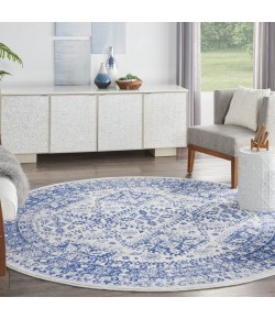 Nourison Whimsicle - Whs15 Ivory Navy Area Rug 8 ft. X Round
