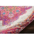 Nourison Passion Round Area Rug PSN03-Ivory/Fuchsia