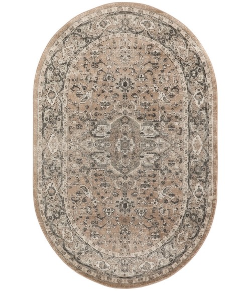 Nourison Concerto Beige Grey CNC05 6 ft. X 9 ft. Oval Rug