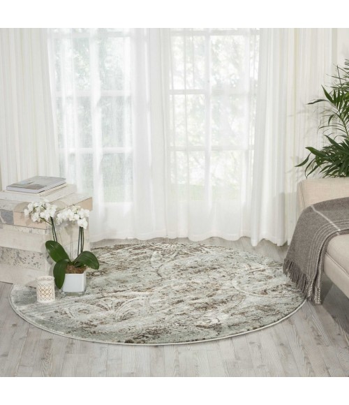 Nourison Euphoria Round Area Rug EUP03-Grey