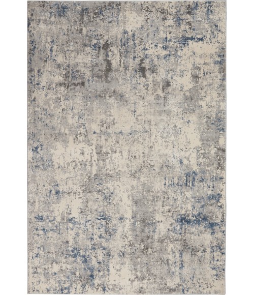 Nourison Rustic Textures Area Rug RUS07-Ivory/Grey-blue