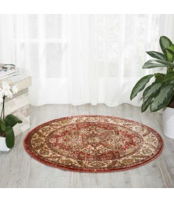 Nourison Delano - Del05 Brick Area Rug 3 ft. 4 X ROUND