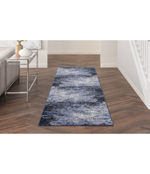 Nourison Passion Light Blue Black Rug PSN10 1 ft. 10 in. X 6 ft. Rectangle - Rugs Town Nourison Passion Light Blue Black PSN10 1 ft. 10 in. X 6 ft. Rectangle Rug
