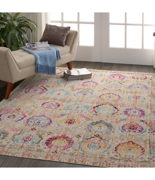 Nourison VINTAGE KASHAN Area Rug Nourison Vintage Kashan Area Rug VKA04-Ivory/Multicolor