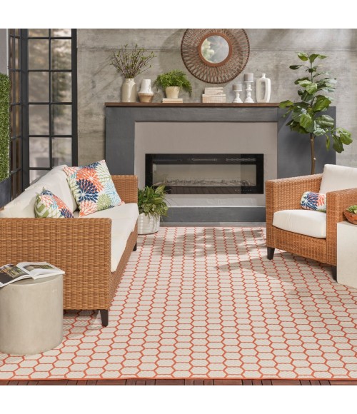 Nourison Twist Reversible Coral TWS01 8 ft. X 10 ft. Rect. Rug
