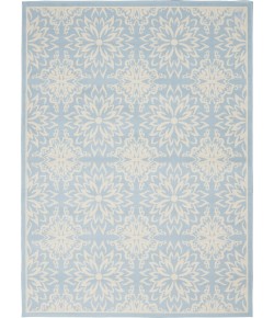 Nourison Jubilant - Jub06 Ivory Light Blue Area Rug 6 ft. X 9 ft. Rectangle