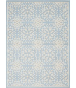 Nourison Jubilant - Jub06 Ivory Light Blue Area Rug 6 ft. X 9 ft. Rectangle