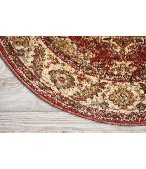 Nourison Delano Round Area Rug DEL05-Brick