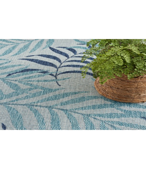 Nourison Garden Oasis Blue Rug GOA01 9 ft. X 12 ft. Rectangle - Rugs Town Nourison Garden Oasis Blue GOA01 9 ft. X 12 ft. Rectangle Rug