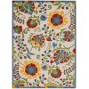 Nourison Aloha - Alh17 Ivory Multicolor Area Rug 9 ft. X 12 ft. Rectangle