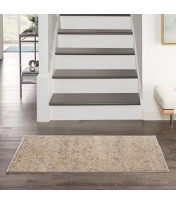 Nourison Tranquil(Traql) - Tra13 Beige Grey Area Rug 2 ft. X 4 ft. Runner