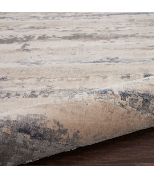 Rustic Textures Area Rug Nourison Rustic Textures Area Rug RUS04 Beige/Grey 7'10" Round