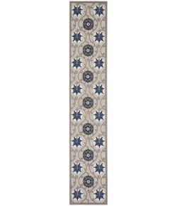 Nourison Home Aloha ALH19 Grey Blue 2 ft. 3 in. X 12 ft. Area Rug
