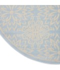 Nourison Jubilant Round Area Rug JUB06-Ivory/Light Blue