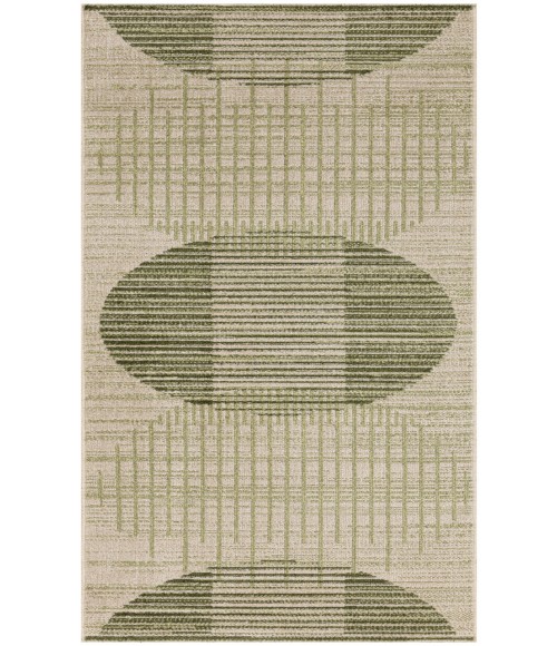 Nourison Astra Machine Washable Ivory Olive ASW03 2 ft. X 6 ft. Rectangle Rug