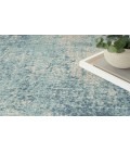 Nourison Astra Machine Washable Blue Ivory ASW07 5 ft. 3 in. X 7 ft. Rectangle Rug