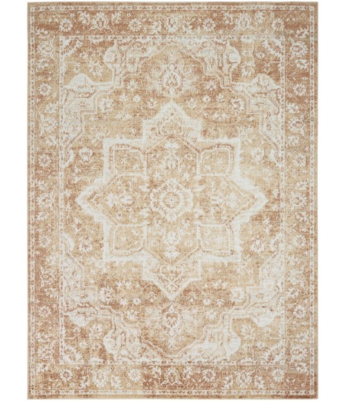 Nourison Astra Machine Washable Rust ASW12 5 ft. 3 in. X 7 ft. Rect. Rug