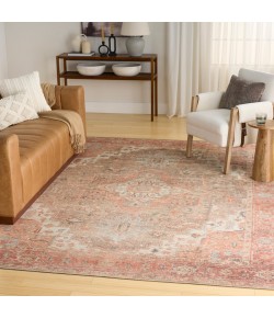 Nourison Vintage Washables Coral Taupe VWS07 7 ft. 10 in. X 9 ft. 10 in. Rect. Rug