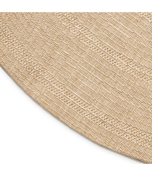 Nourison Tulum Taupe Ivory TLM04 8 ft. X Round Rug