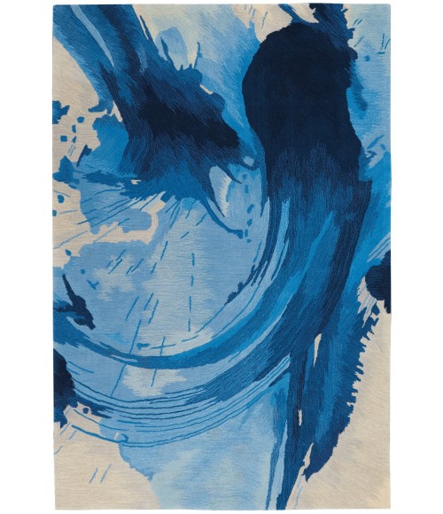 Nourison SYMMETRY Area Rug Nourison Symmetry Area Rug SMM01-Blue/Ivory
