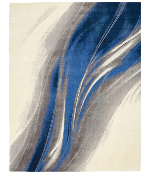 Nourison Twilight Area Rug TWI28 Ivory Grey Blue 7'9" x 9'9"