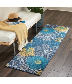 Nourison Passion - Psn17 Blue Area Rug 1 ft. 10 X 6 ft. Rectangle