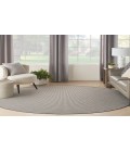 Nourison Courtyard Ivory/Charcoal COU01 6 ft. Round Rug
