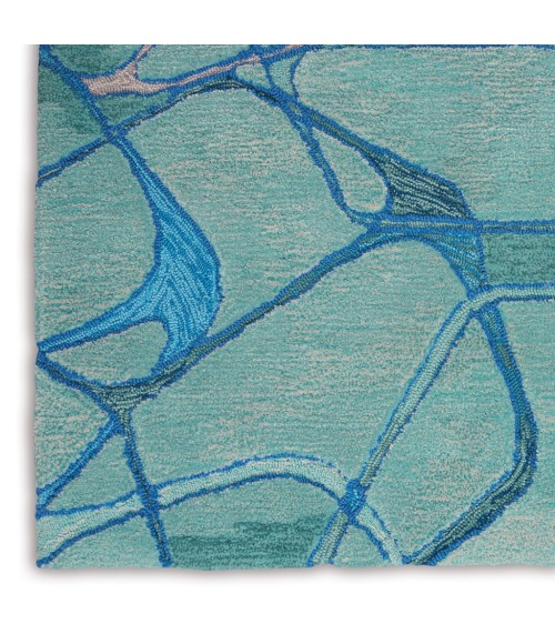 Nourison Symmetry Area Rug SMM05-Aqua Blue