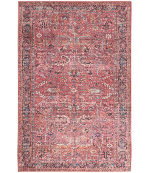 Nicole Curtis Machine Washable Series 1 Area Rug SR102 Red 8' x 10'