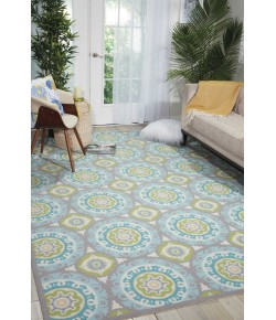Nourison Wav01/Sun & Shade - Snd16 Jade Area Rug 7 ft. 9 X Square