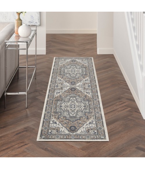 Nourison Concerto Ivory Taupe CNC18 2 ft. 2 in. X 7 ft. 6 Rect. Rug
