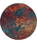 Nourison CELESTIAL Area Rug Nourison Celestial Round Area Rug CES08-Atlantic