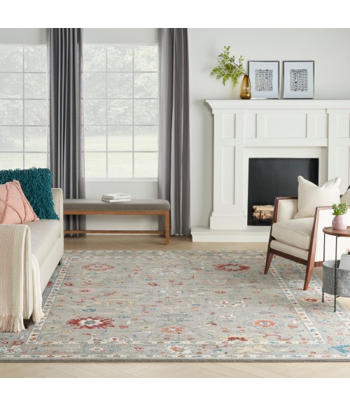 Nourison Parisa Area Rug PSA03 Grey 9'9" x 13'9"