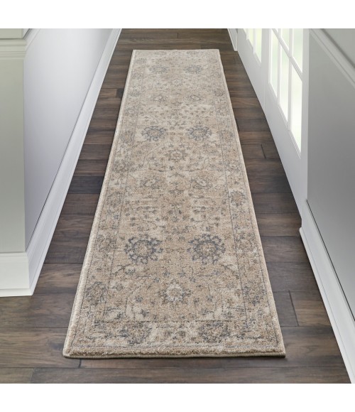 Nourison MOROCCAN CELEBRATION Area Rug kathy ireland Home Moroccan Celebration Runner Area Rug KI384-Ivory/Sand
