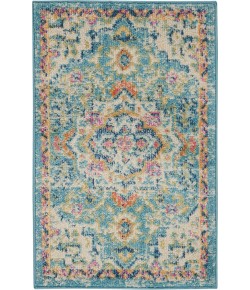 Nourison Passion - Psn25 Ivory Light Blue Area Rug 1 ft. 10 X 2 ft. 10 Rectangle