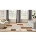 Nourison Astra Machine Washable Beige Multicolor ASW09 6 ft. 7 in. X 9 ft. Rectangle Rug
