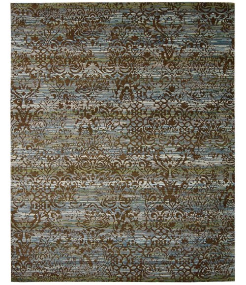 Nourison RHAPSODY Area Rug Nourison Rhapsody Area Rug RH009-Blue/Moss