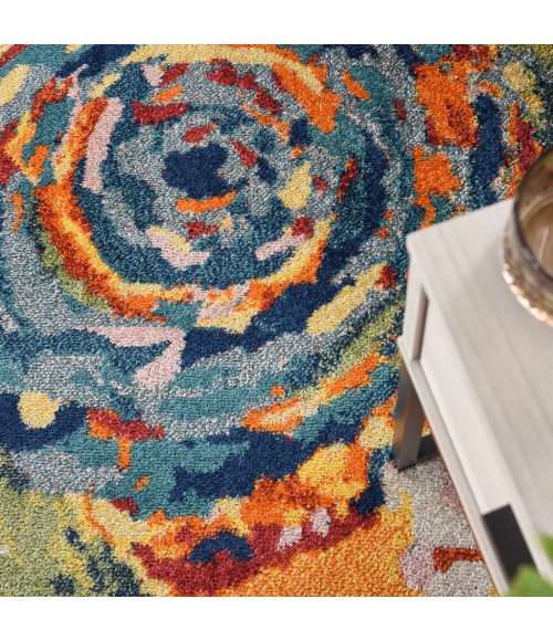 Nourison ALLUR Area Rug Nourison Allur Area Rug ALR07-Ivory Multicolor