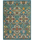 Nourison Allur Area Rug ALR03 Turquoise Ivory